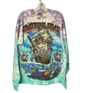 Vintage Ship of Fools Grateful Dead Tie-Dye Long Sleeve Shirt Xl